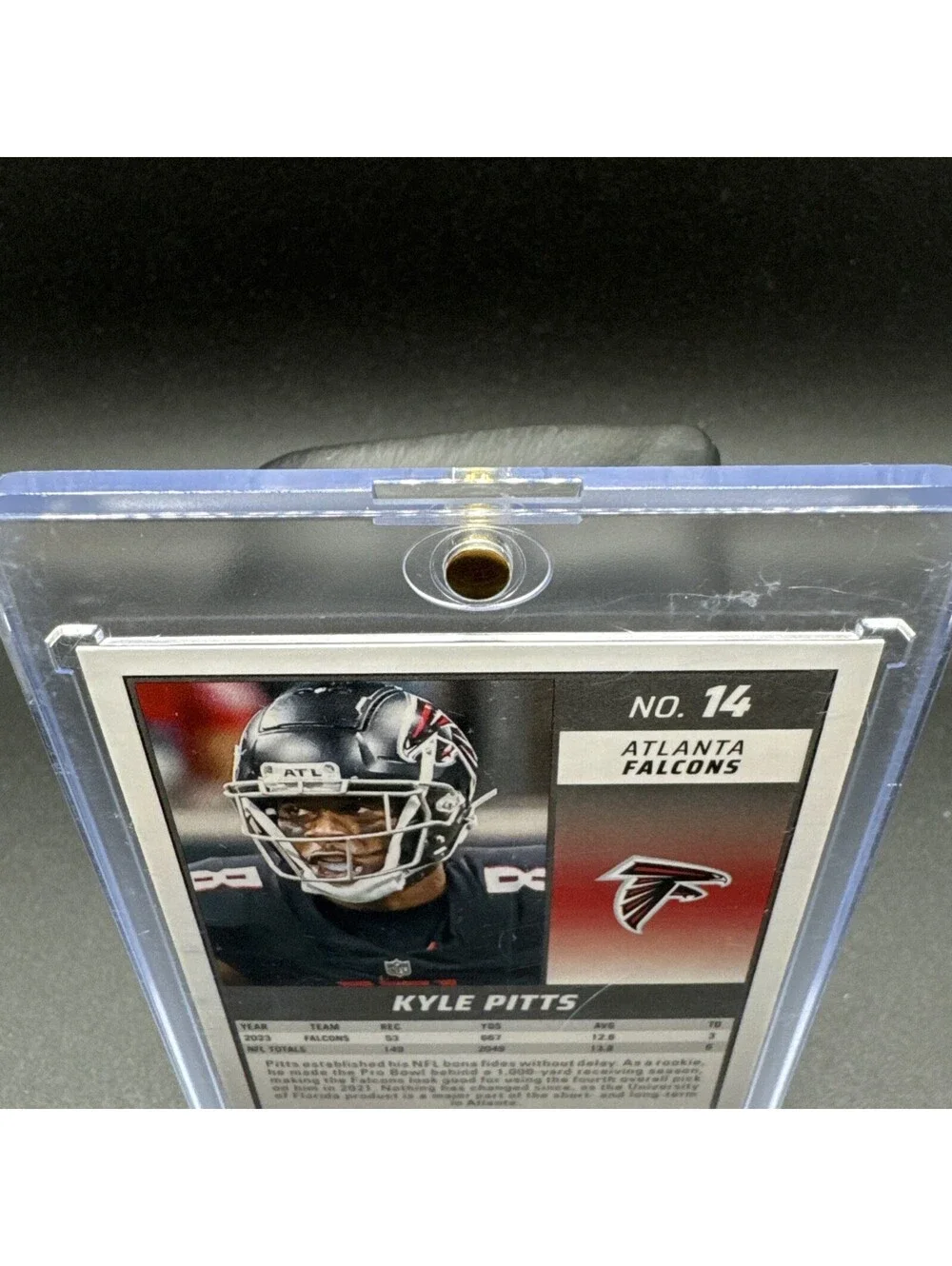 Kyle Pitts / TE Score 2024 Orange Lava Panini No. 14 - 114/630 with Protector